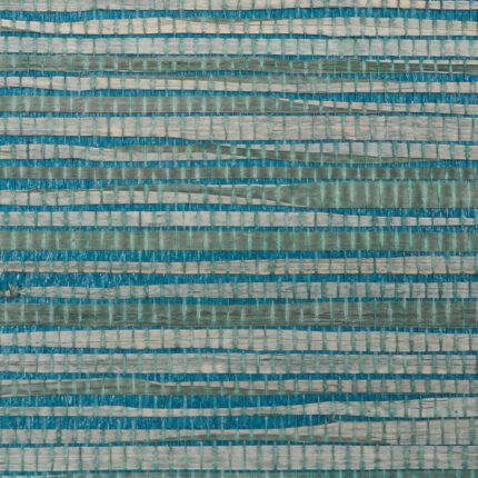 DYED RAFFIA BLUE Wallcovering by Schumacher