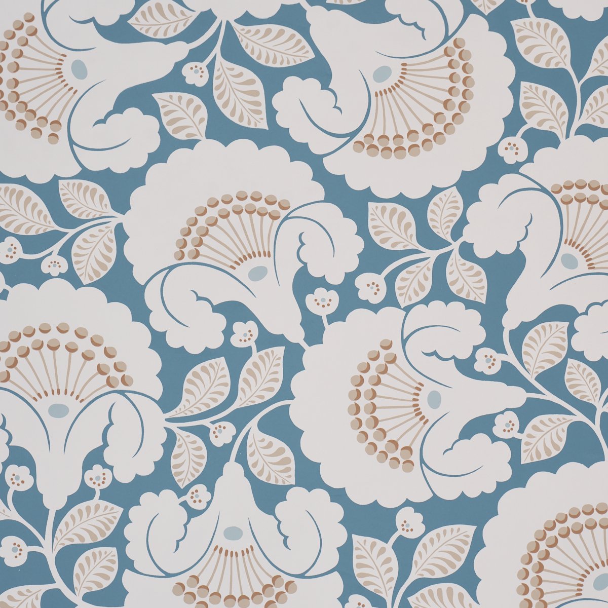 5010374.jpg JACKIE INDIGO Wallpaper by Schumacher Perennial Favorites Wallpaper SCH-5010374