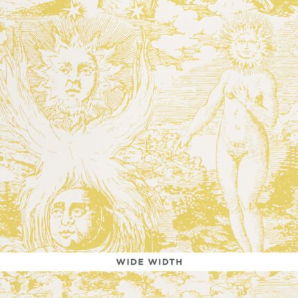 Modern Toile YELLOW Wallcovering by Schumacher