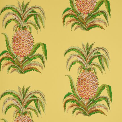 PINEAPPLES YELLOW Wallcovering by Schumacher