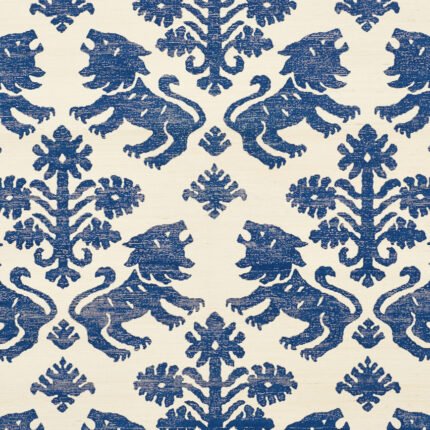 REGALIA SISAL BLUE Grasscloth Wallcovering by Schumacher