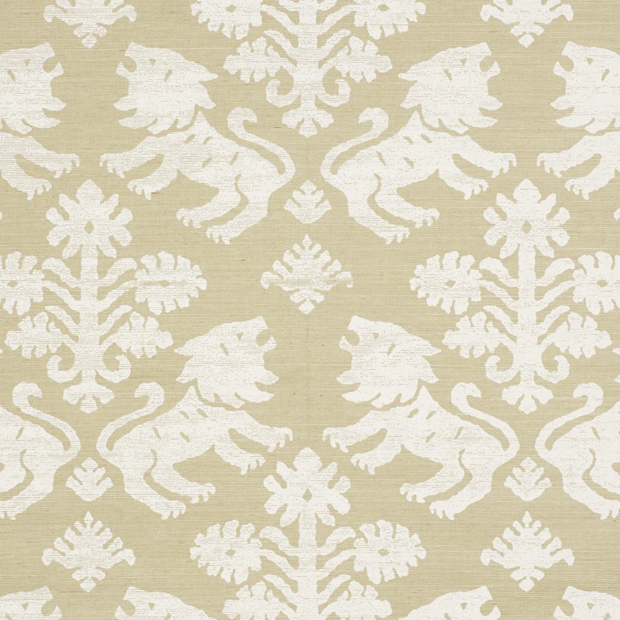 5010531.jpg REGALIA SISAL IVORY ON NATURAL Grasscloth Wallcovering by Schumacher - Image 1