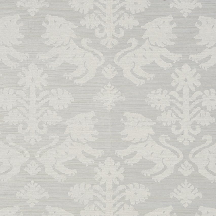 5010532.jpg REGALIA SISAL IVORY ON SILVER Grasscloth Wallcovering by Schumacher - Image 1