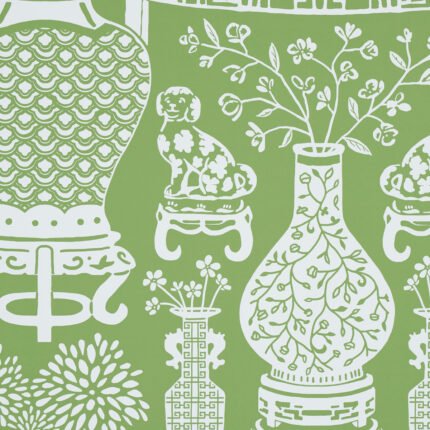 HELLENE GREEN Wallcovering by Schumacher