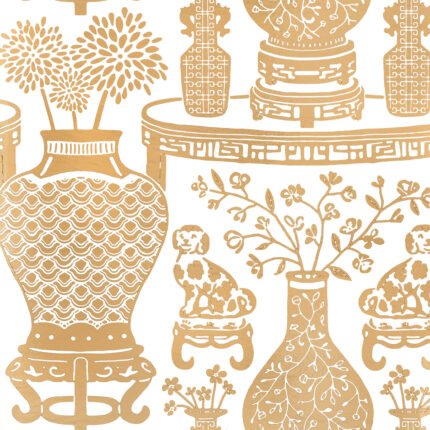 HELLENE MYLAR GOLD Wallcovering by Schumacher