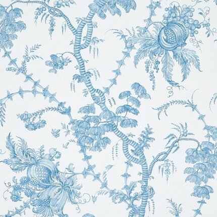 SAN CRISTOBAL TOILE PEACOCK Wallcovering by Schumacher
