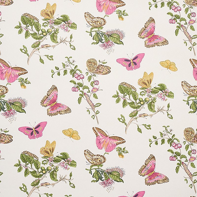 5010690.jpg BAUDIN BUTTERFLY BLUSH Wallcovering by Schumacher - Image 1