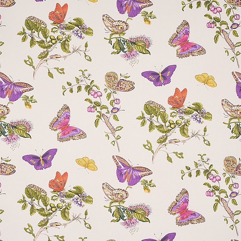 5010692.jpg BAUDIN BUTTERFLY PURPLE Wallcovering by Schumacher - Image 1