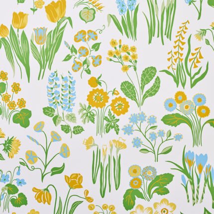 CARLY SKY Wallcovering by Schumacher Flower Power Wallpaper SCH-5010771