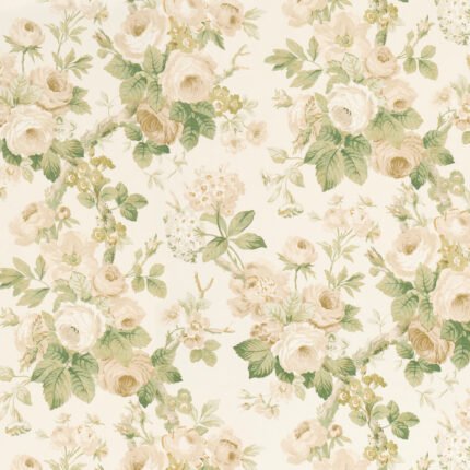 Nancy Floral IVORY Wallcovering by Schumacher