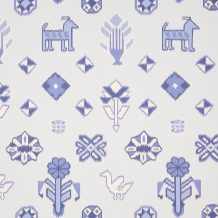 CHUSKA WARP PRINT BLUE Wallcovering by Schumacher