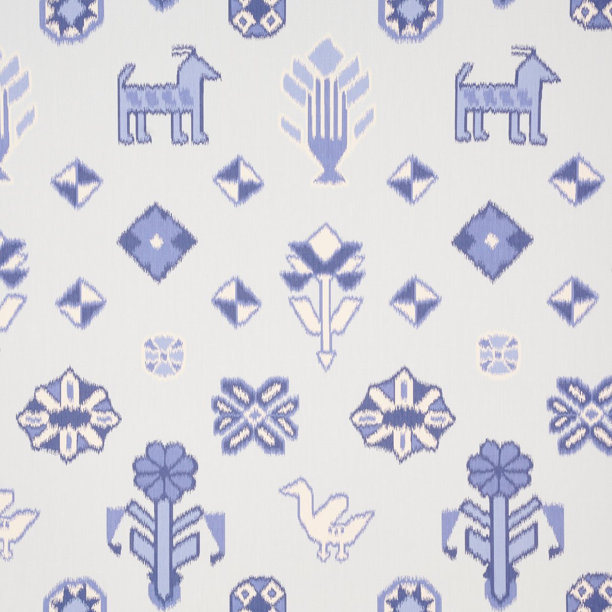 5010870.jpg CHUSKA WARP PRINT BLUE Wallcovering by Schumacher True West Wallpaper SCH-5010870
