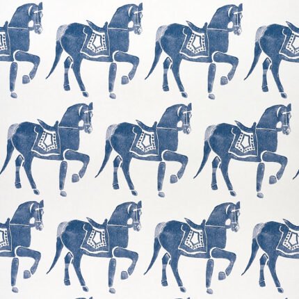 Marwari Horse NAVY Wallcovering by Schumacher