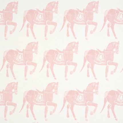 Marwari Horse PINK Wallcovering by Schumacher