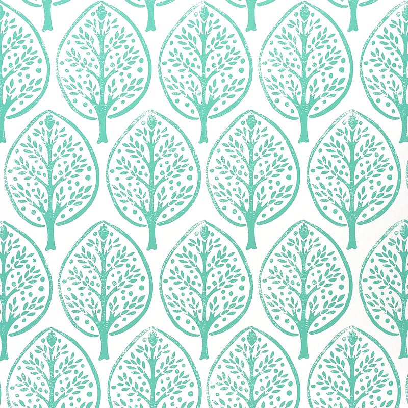 Tree SEAGLASS Wallcovering by Schumacher Seaglass