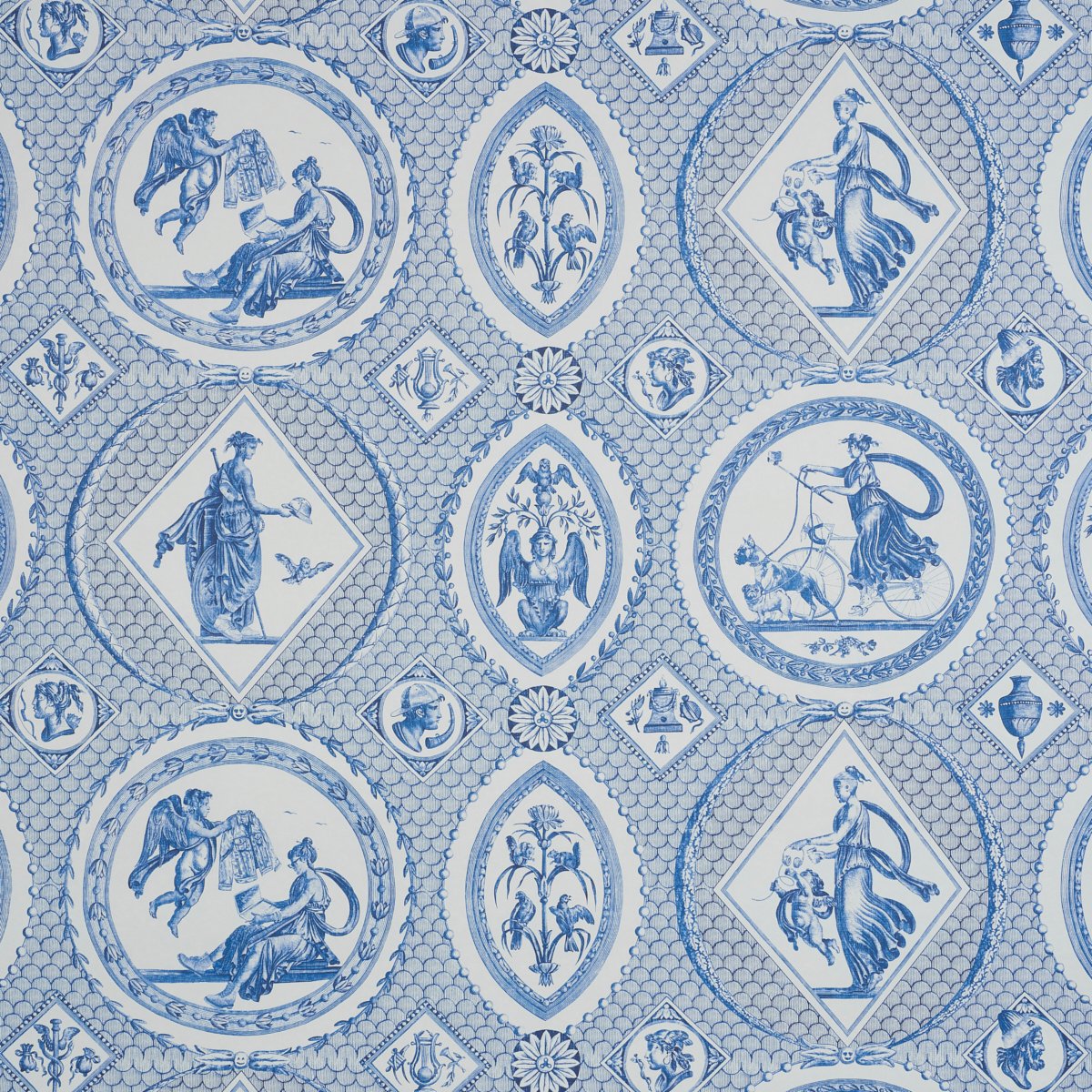 LES SCENES CONTEMPORAINES BLUE Wallcovering by Schumacher Blue