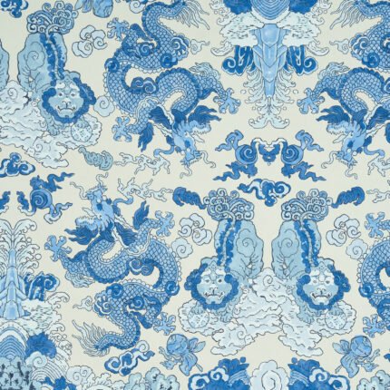 MAGIC MOUNTAIN DRAGON PORCELAIN Wallcovering by Schumacher Perennial Favorites Wallpaper SCH-5011590