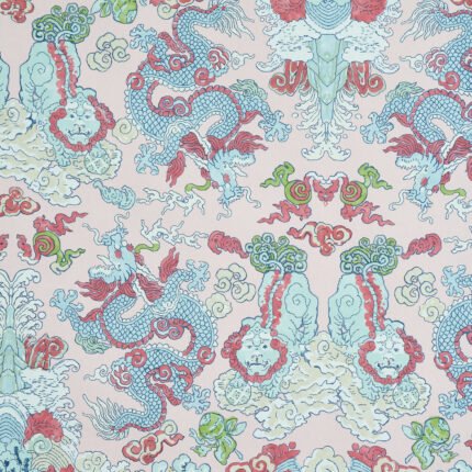 MAGIC MOUNTAIN DRAGON BLUSH Wallcovering by Schumacher Perennial Favorites Wallpaper SCH-5011591