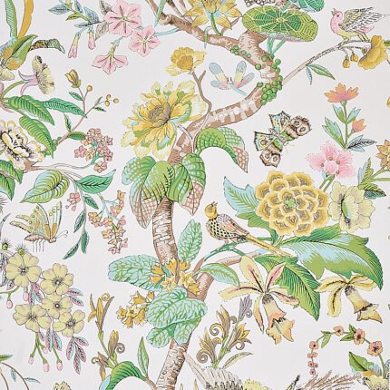 CRANLEY GARDEN PINK Wallcovering by Schumacher Signature Schumacher Wallpaper SCH-5011721