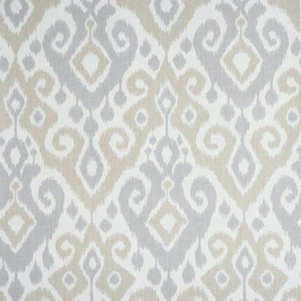 DEDRA DAMASK SAND & GREY Wallcovering by Schumacher Perennial Favorites Wallpaper SCH-5011762