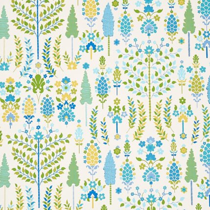 DESNA PEACOCK Wallcovering by Schumacher Perennial Favorites Wallpaper SCH-5011850