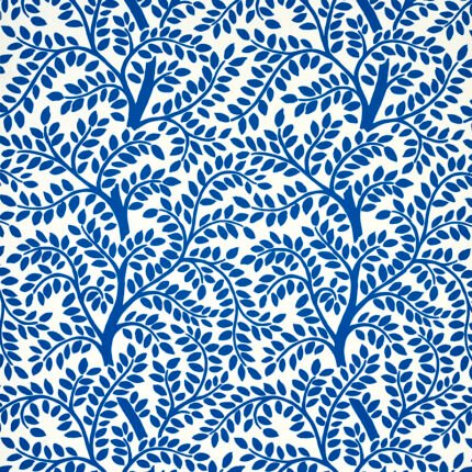 TEMPLE GARDEN II BLUE Wallcovering by Schumacher