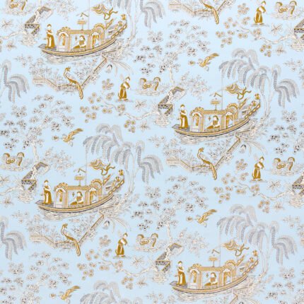 MATSUDANA BLUE Wallcovering by Schumacher