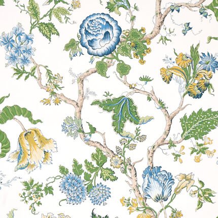 JOSEPHINE BLUE Wallcovering by Schumacher Classics Wallpaper SCH-5012010