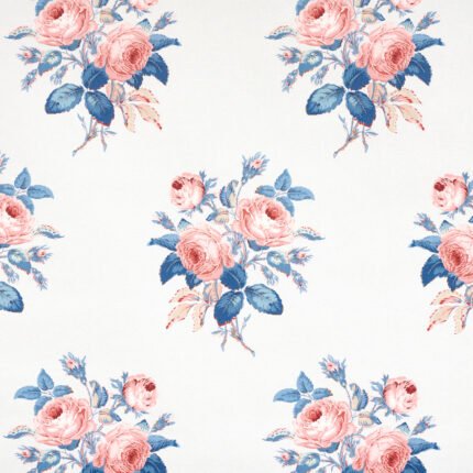 LOUDON ROSE & BLUE Wallcovering by Schumacher Classics Wallpaper SCH-5012032
