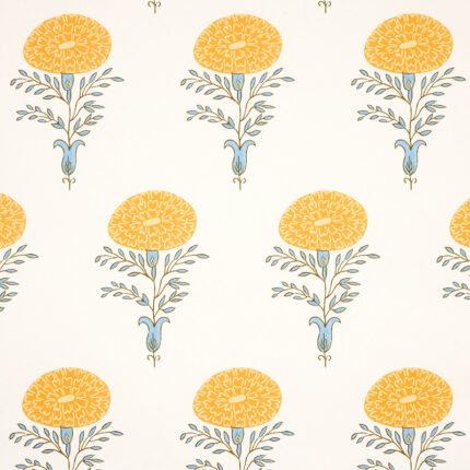 Marigold YELLOW Wallcovering by Schumacher Molly Mahon Wallpaper SCH-5012071