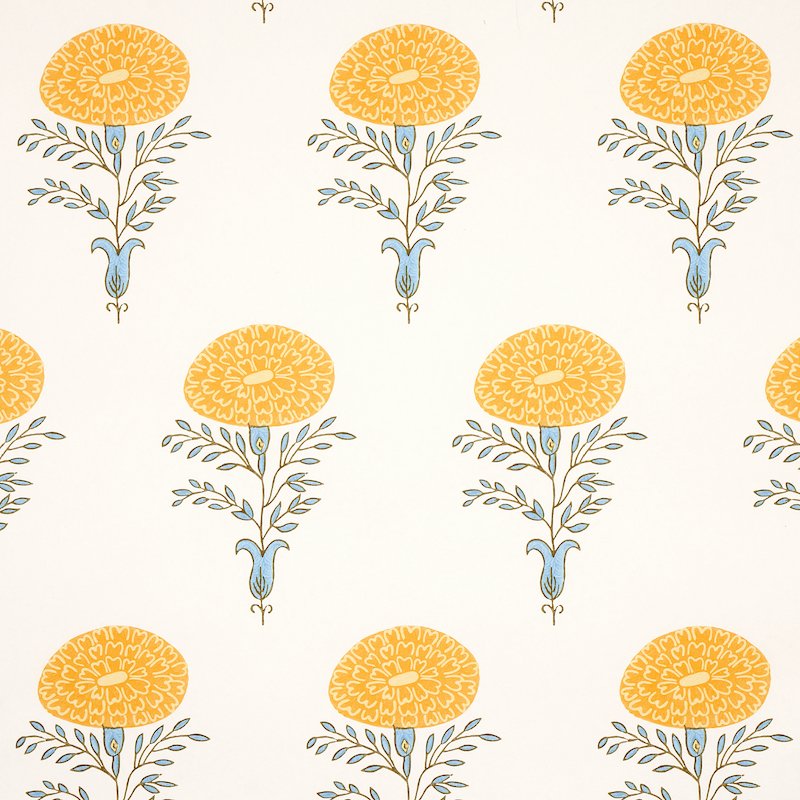 Marigold YELLOW Wallcovering by Schumacher Yellow