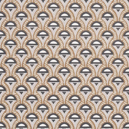 ABELINO CAMEL & BLACK Wallcovering by Schumacher