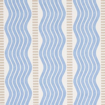SINA STRIPE BLUE Wallcovering by Schumacher