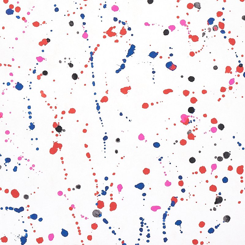 INK SPLASH RED & BLUE Wallcovering by Schumacher Red & Blue
