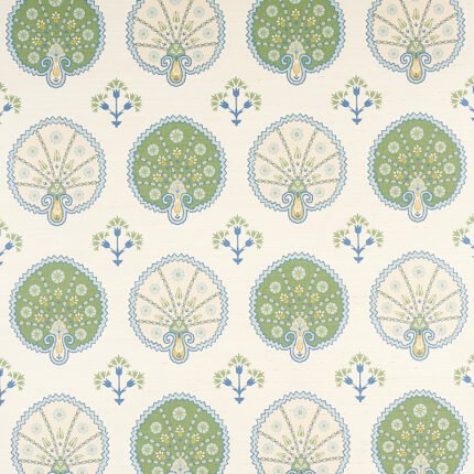 CHAMBA CROWN SISAL GREEN Grasscloth Wallcovering by Schumacher