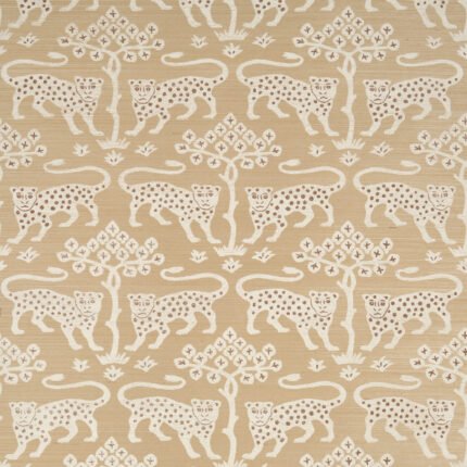 WOODLAND LEOPARD SISAL OATMEAL Grasscloth Wallcovering by Schumacher