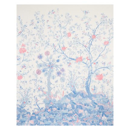 AMALTAS PANEL SET BLUE & RED Panel Set by Schumacher East Meets West Wallpaper SCH-5012330