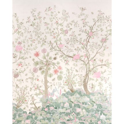 AMALTAS PANEL SET GREEN & PINK Panel Set by Schumacher Panels Collection Wallpaper SCH-5012333