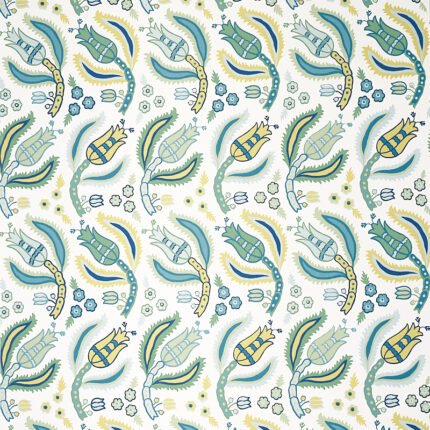 MALABAR VINE PEACOCK Wallpaper by Schumacher