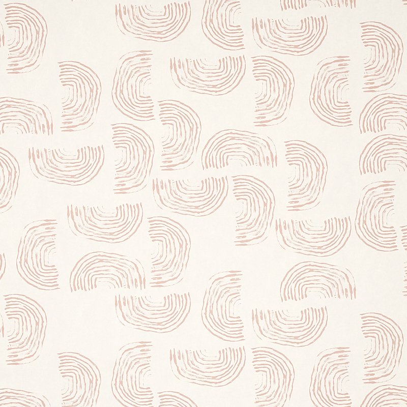 QUANSOO CORAL ON IVORY Wallcovering by Schumacher Coral On Ivory
