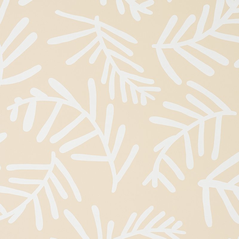 TIAH COVE IVORY ON NATURAL Wallcovering by Schumacher Ivory On Natural
