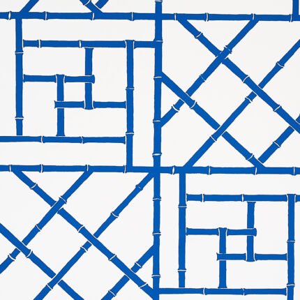 TRELLIS INDIGO Wallcovering by Schumacher
