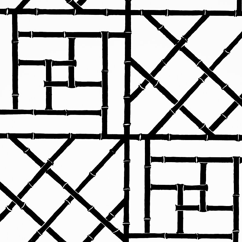 TRELLIS BLACK Wallcovering by Schumacher Black