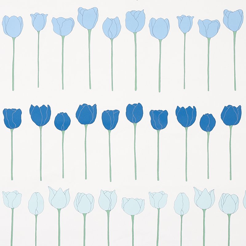 EDIE BLUE PARROT Wallcovering by Schumacher Blue Parrot