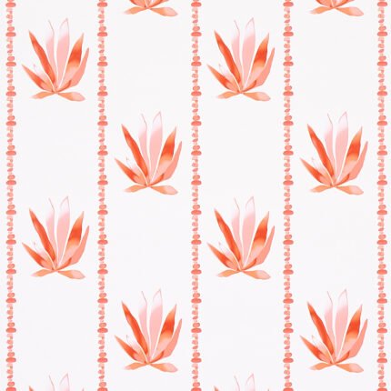 AGAVE STRIPE GRAPEFRUIT Wallcovering by Schumacher