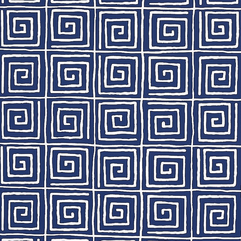 TROUSDALE MIDNIGHT BLUE Wallcovering by Schumacher Midnight Blue