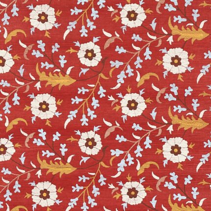 FLORALIA SISAL GARNET Grasscloth Wallcovering by Schumacher