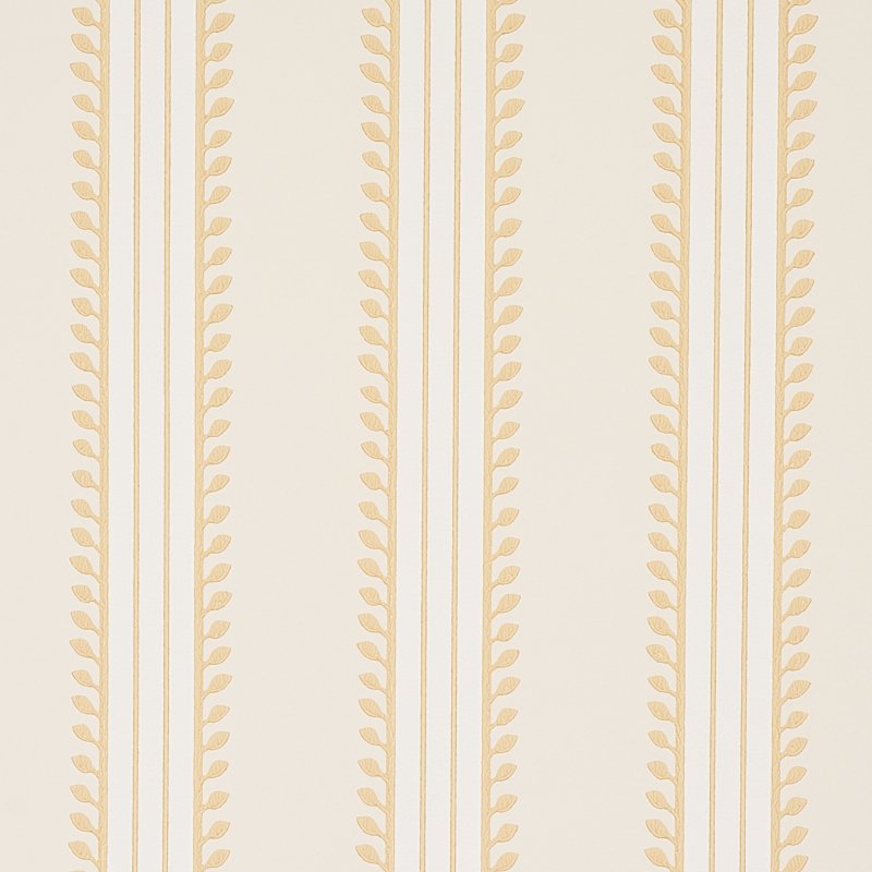 ETRUSCAN STRIPE IVORY & OCHRE Wallcovering by Schumacher Ivory & Ochre