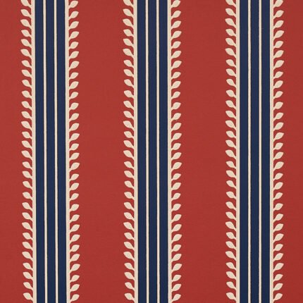 ETRUSCAN STRIPE RED & BLUE Wallcovering by Schumacher