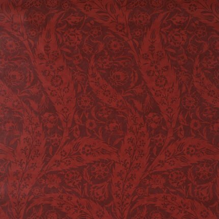 SAZ PAISLEY BURGUNDY Wallcovering by Schumacher